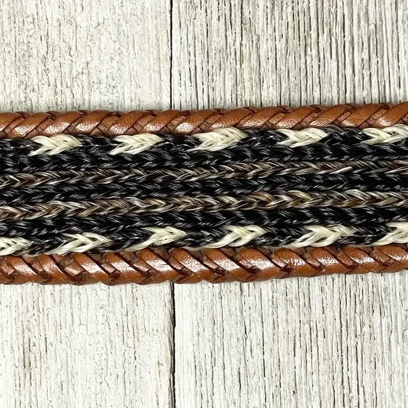 Willis & Geiger Outfitters Equestrian Safari Style Braided Leather Belt